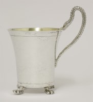 Lot 5 - An early 19th century German silver mug