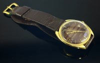 Lot 473 - A gentlemen's 18ct gold Precimax automatic strap watch