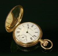 Lot 411 - An American gold hunter pocket watch