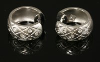 Lot 578 - A pair of 18ct white gold