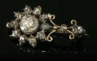 Lot 346 - A Georgian diamond set Halley's Comet brooch