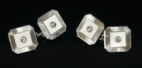 Lot 469 - A pair of white gold