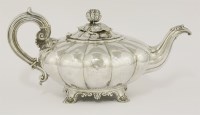 Lot 188 - A George IV silver teapot