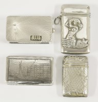 Lot 235 - Four continental silver vesta cases