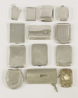 Lot 247 - A Victorian silver vesta case with rectangular swivel-action opening