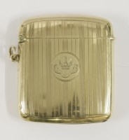 Lot 259 - A gold vesta case