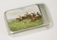 Lot 277 - A Victorian silver and enamel vesta case