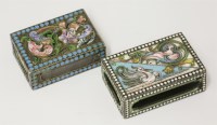 Lot 283 - A late 19th century Russian silver and cloisonné enamel matchbox holder