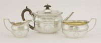 Lot 56 - A late Victorian silver three-piece tea set