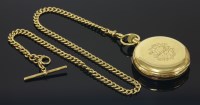 Lot 421 - An 18ct gold hunter pocket watch