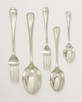 Lot 217 - A Victorian Provincial silver old english thread pattern flatware service
by Josiah Williams & Co.