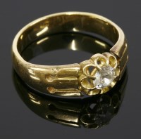 Lot 425 - A Victorian gentlemen's single stone diamond ring