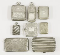 Lot 237 - An assortment of eight Victorian/modern silver cases