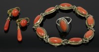 Lot 381 - An Italian coral bracelet