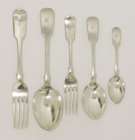 Lot 103 - A Victorian/early 20th century composite fiddle pattern flatware service