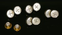 Lot 428 - A cased matched dress stud set