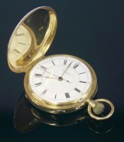 Lot 420 - An 18ct gold hunter pocket watch