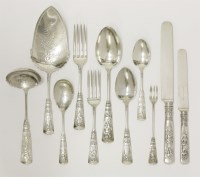 Lot 19 - A 19th century American silver Gorham 'Fontainebleau' pattern flatware service