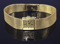 Lot 478 - A ladies' gold Bergana mechanical bracelet watch