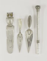 Lot 284 - A Victorian novelty silver bookmark