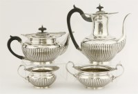 Lot 150 - An Edwardian silver four-piece tea and coffee service