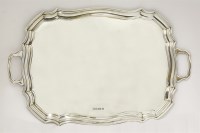 Lot 169 - A silver two-handled tray