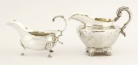 Lot 170 - A William IV silver cream jug