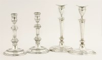 Lot 178 - A pair of silver candlesticks