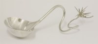 Lot 219 - A silver soup ladle