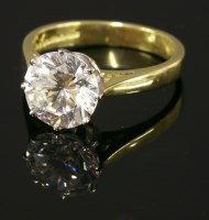 Lot 455 - An 18ct gold single stone diamond ring