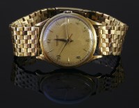 Lot 476 - A gentlemen's 9ct gold Jaeger-LeCoultre mechanical watch