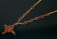 Lot 301 - A late 18th century garnet set rivière