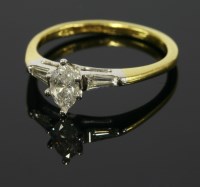 Lot 641 - An 18ct gold single stone diamond ring