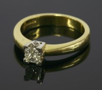 Lot 656 - An 18ct gold single stone diamond ring