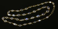 Lot 538 - A gold moonstone necklace