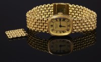 Lot 494 - A ladies' 18ct gold Chopard mechanical bracelet watch