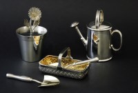 Lot 105 - A modern novelty silver 'Garden' condiment set