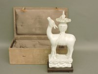 Lot 1644 - A Chinese blanc de chine model of a deer