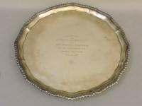 Lot 1292 - A large silver salver