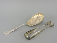 Lot 1254 - A late 19th century American silver serving spoon