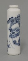 Lot 1198 - A mid 19th century blue and white snuff bottle