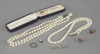 Lot 1080 - A two row uniform cultured pearl necklace