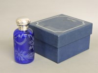 Lot 1250 - A modern blue glass scent bottle and stopper