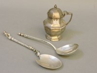 Lot 1175 - Two Russian silver spoons