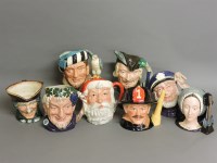 Lot 1451 - Eight large Royal Doulton character jugs