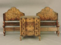 Lot 1875 - A Queen Anne style walnut chest