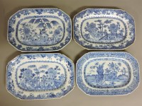 Lot 1303 - Four mid 18th century Chinese blue and white export dishes