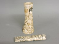 Lot 1097 - A Japanese carved tusk