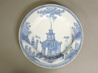 Lot 1313 - A Chinese blue and white export dish