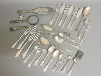 Lot 1138 - A mixed collection of silver flatware
